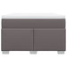 Pat box spring cu saltea, gri, 120x190 cm, piele ecologică - WALTI WALTI