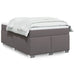 Pat box spring cu saltea, gri, 120x190 cm, piele ecologică - WALTI WALTI