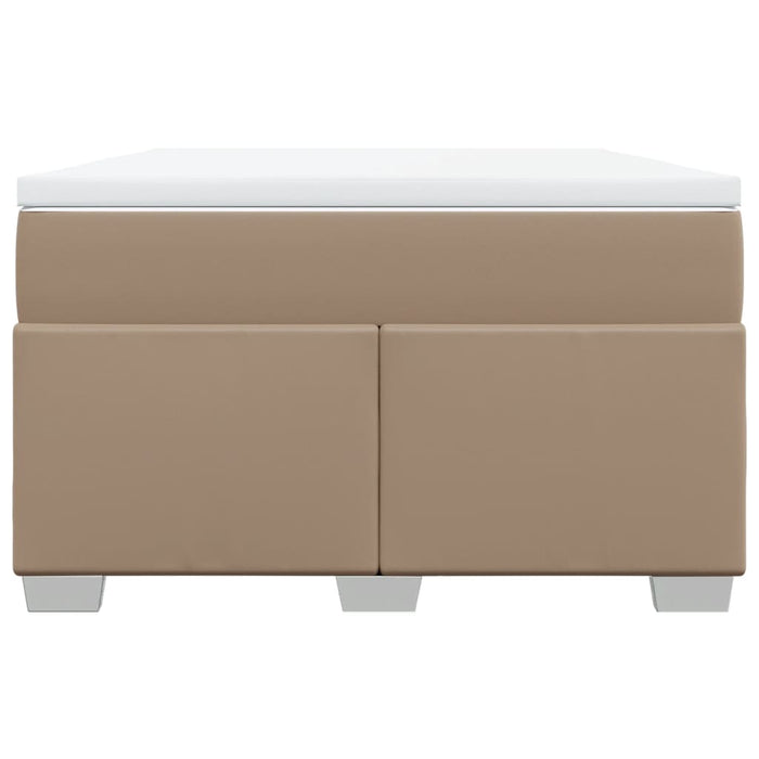 Pat box spring cu saltea, cappuccino, 120x190cm piele ecologică - WALTI WALTI
