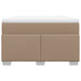 Pat box spring cu saltea, cappuccino, 120x190cm piele ecologică - WALTI WALTI