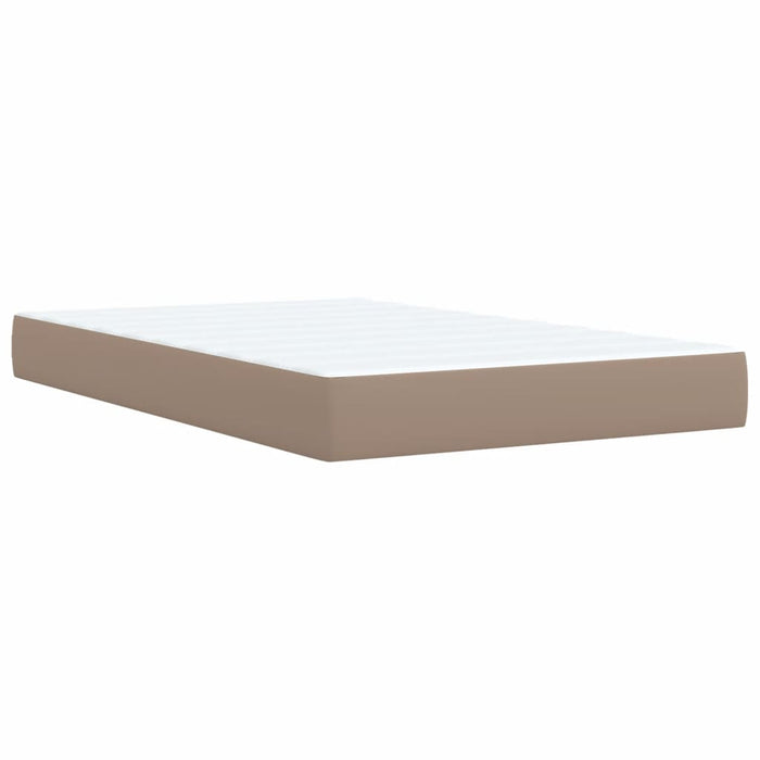 Pat box spring cu saltea, cappuccino, 120x190cm piele ecologică - WALTI WALTI