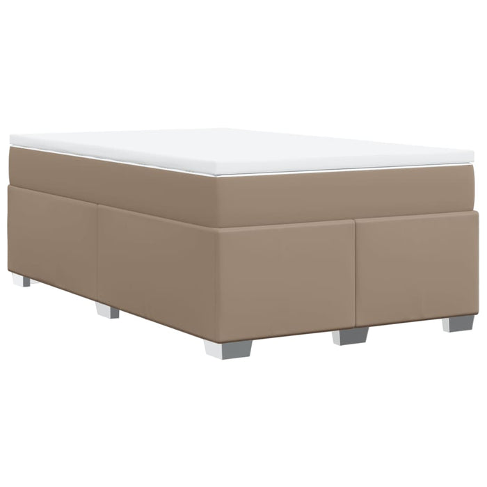 Pat box spring cu saltea, cappuccino, 120x190cm piele ecologică - WALTI WALTI