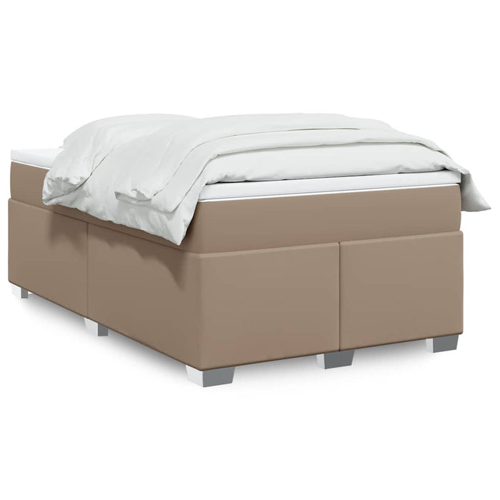 Pat box spring cu saltea, cappuccino, 120x190cm piele ecologică - WALTI WALTI