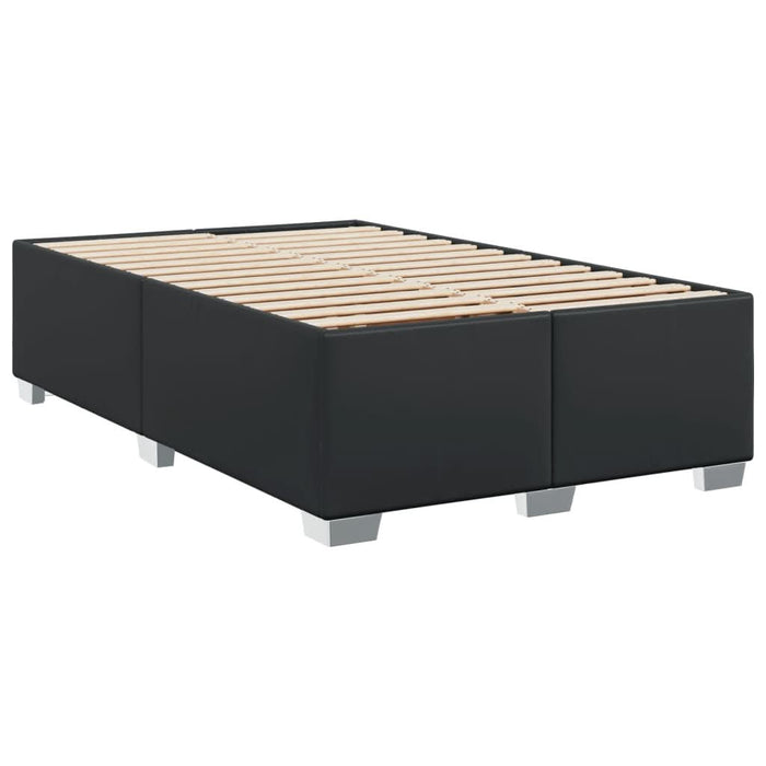 Pat continental cu saltea, negru, 120x200 cm, piele ecologică - WALTI WALTI