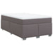 Pat box spring cu saltea, gri, 120x200 cm, piele ecologică - WALTI WALTI
