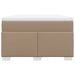 Pat box spring cu saltea, cappuccino, 120x200cm piele ecologică - WALTI WALTI