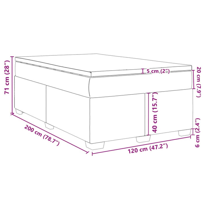 Pat box spring cu saltea, cappuccino, 120x200cm piele ecologică - WALTI WALTI