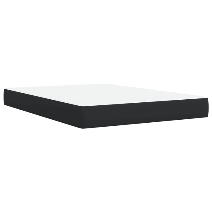 Pat box spring cu saltea, negru, 140x190 cm, piele ecologică - WALTI WALTI