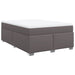 Pat box spring cu saltea, gri, 140x190 cm, piele ecologică - WALTI WALTI