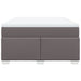 Pat box spring cu saltea, gri, 140x190 cm, piele ecologică - WALTI WALTI