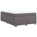 Pat box spring cu saltea, gri, 140x190 cm, piele ecologică - WALTI WALTI