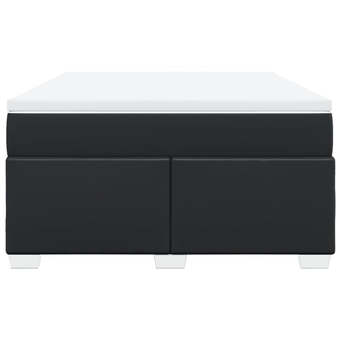 Pat box spring cu saltea, negru, 140x200 cm, piele ecologică - WALTI WALTI