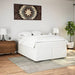 Pat box spring cu saltea, alb, 140x200 cm, piele ecologică - WALTI WALTI