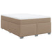 Pat box spring cu saltea, cappuccino, 140x200cm piele ecologică - WALTI WALTI