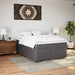 Pat box spring cu saltea, gri, 160x200 cm, piele ecologică - WALTI WALTI