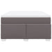 Pat box spring cu saltea, gri, 160x200 cm, piele ecologică - WALTI WALTI
