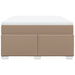 Pat box spring cu saltea, cappuccino, 160x200cm piele ecologică - WALTI WALTI