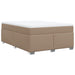 Pat box spring cu saltea, cappuccino, 160x200cm piele ecologică - WALTI WALTI