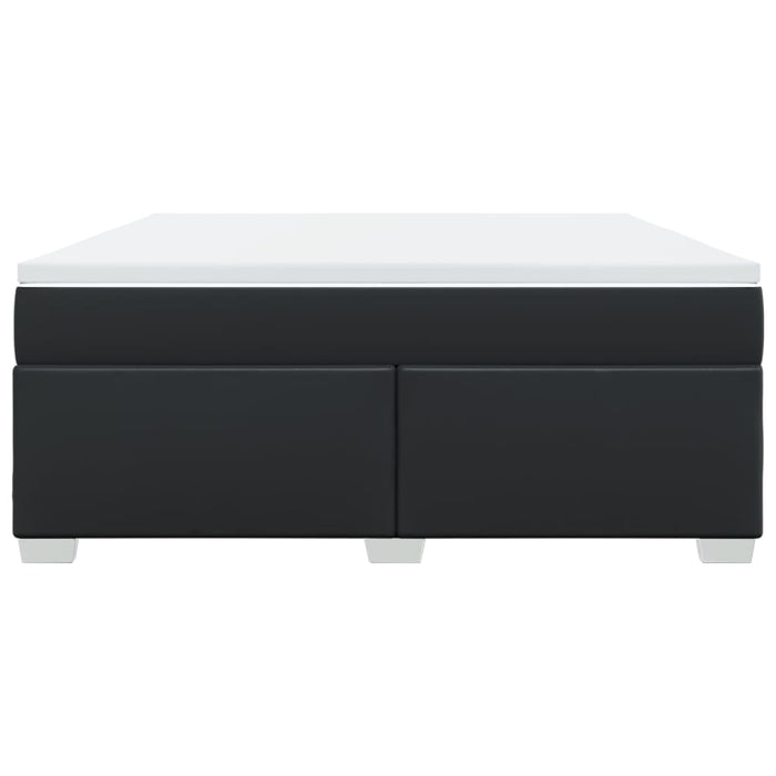 Pat box spring cu saltea, negru, 180x200 cm, piele ecologică - WALTI WALTI