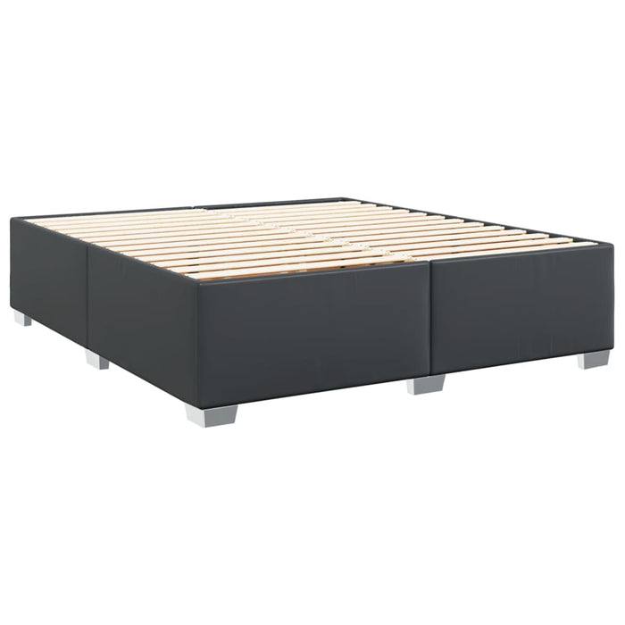 Pat box spring cu saltea, negru, 180x200 cm, piele ecologică - WALTI WALTI