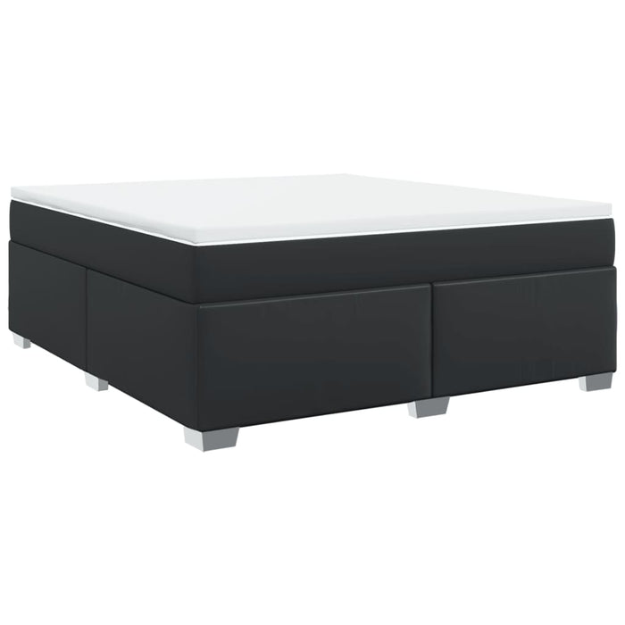 Pat box spring cu saltea, negru, 180x200 cm, piele ecologică - WALTI WALTI