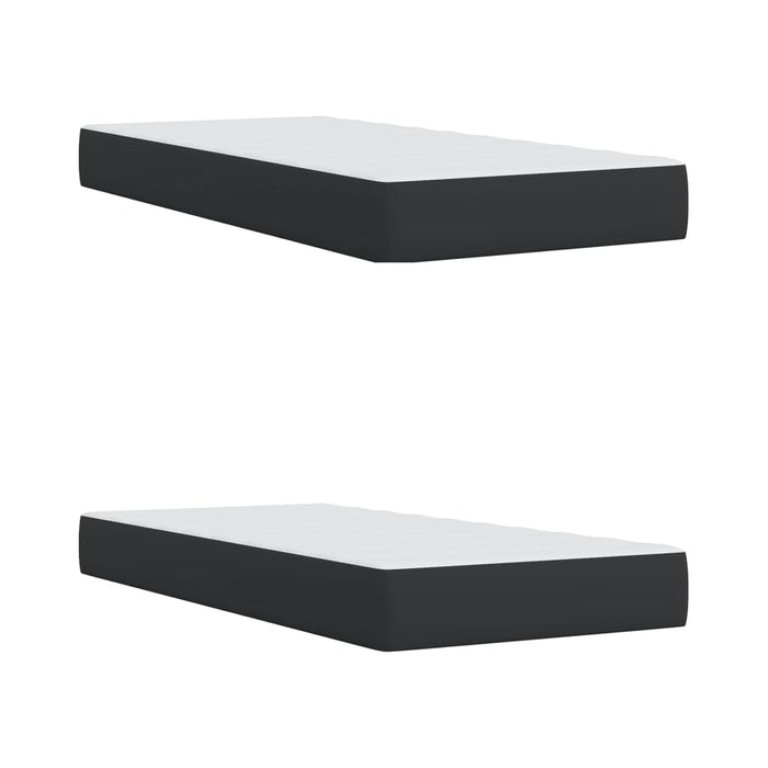 Pat box spring cu saltea, negru, 200x200 cm, piele ecologică - WALTI WALTI