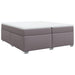 Pat continental cu saltea, gri, 200x200 cm, piele ecologică - WALTI WALTI