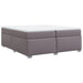 Pat continental cu saltea, gri, 200x200 cm, piele ecologică - WALTI WALTI