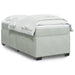 Pat continental cu saltea, gri deschis, 80x200 cm, catifea - WALTI WALTI