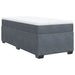 Pat box spring cu saltea, gri închis, 80x200 cm, catifea - WALTI WALTI