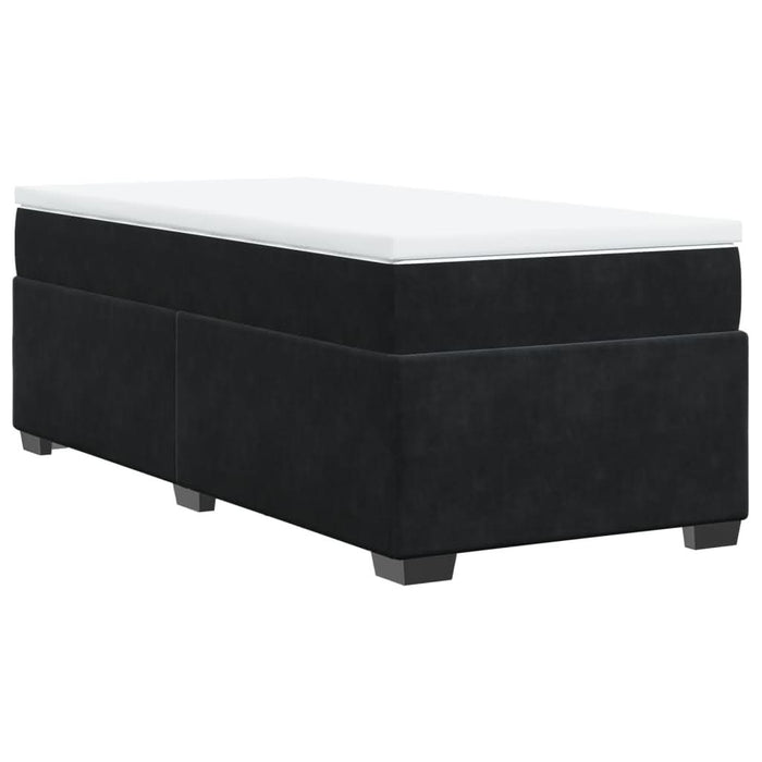 Pat box spring cu saltea, negru, 80x200 cm, catifea - WALTI WALTI