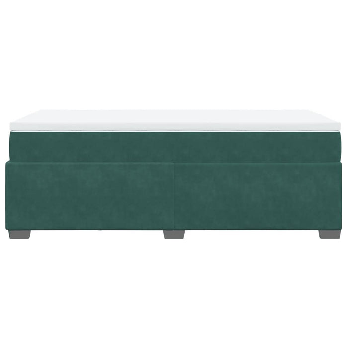 Pat continental cu saltea, verde închis, 80x200 cm, catifea - WALTI WALTI