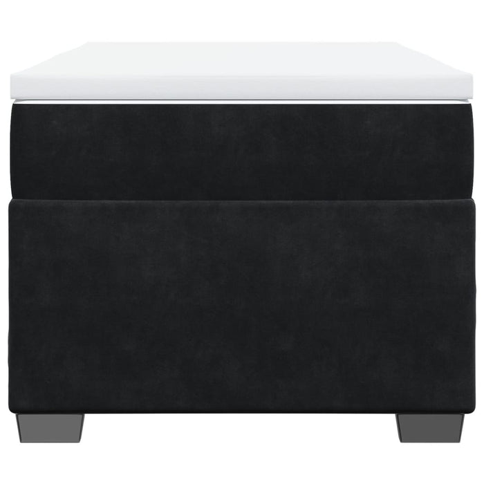 Pat box spring cu saltea, negru, 90x190 cm, catifea - WALTI WALTI