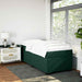 Pat box spring cu saltea, verde închis, 90x190 cm, catifea - WALTI WALTI