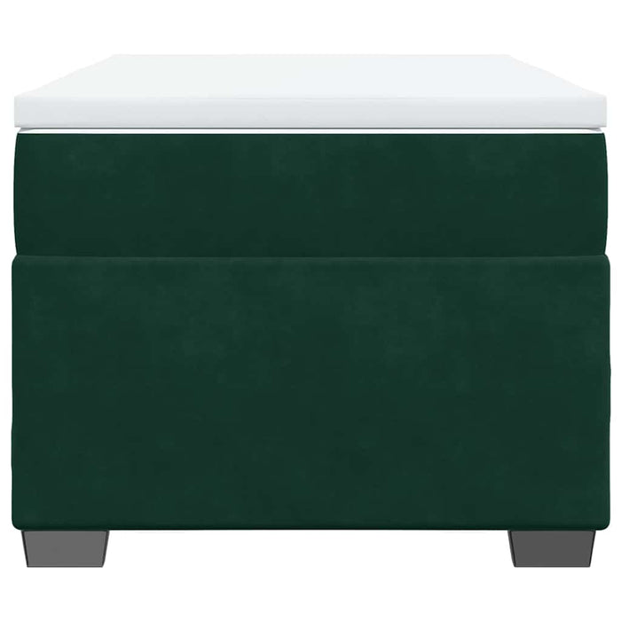 Pat box spring cu saltea, verde închis, 90x190 cm, catifea - WALTI WALTI