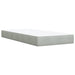 Pat box spring cu saltea, gri deschis, 90x200 cm, catifea - WALTI WALTI