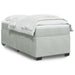 Pat box spring cu saltea, gri deschis, 90x200 cm, catifea - WALTI WALTI