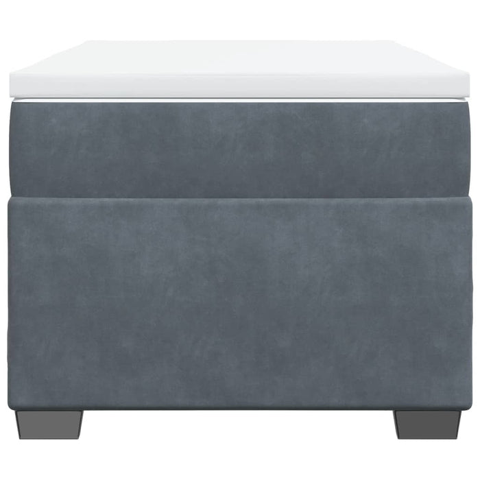 Pat box spring cu saltea, gri închis, 90x200 cm, catifea - WALTI WALTI