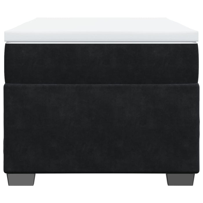 Pat box spring cu saltea, negru, 90x200 cm, catifea - WALTI WALTI
