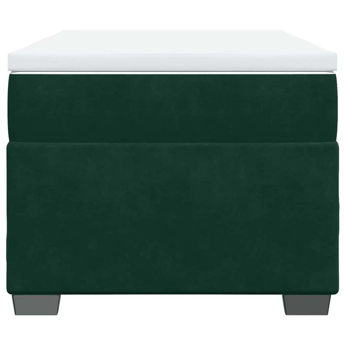 Pat box spring cu saltea, verde închis, 90x200 cm, catifea - WALTI WALTI