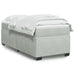 Pat box spring cu saltea, gri deschis, 100x200 cm, catifea - WALTI WALTI