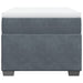 Pat box spring cu saltea, gri închis, 100x200 cm, catifea - WALTI WALTI
