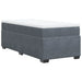 Pat box spring cu saltea, gri închis, 100x200 cm, catifea - WALTI WALTI