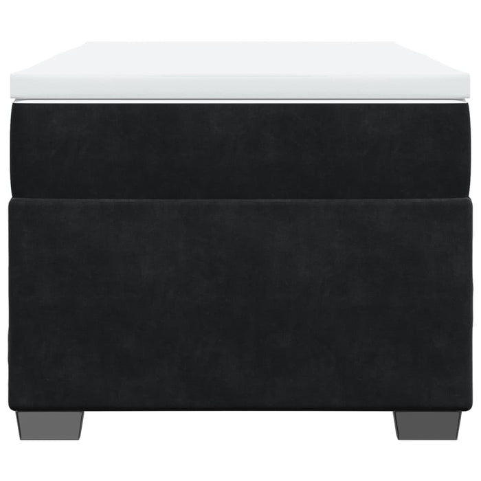 Pat box spring cu saltea, negru, 100x200 cm, catifea - WALTI WALTI