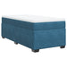 Pat box spring cu saltea, albastru închis, 100x200 cm, catifea - WALTI WALTI