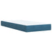 Pat box spring cu saltea, albastru închis, 100x200 cm, catifea - WALTI WALTI