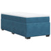 Pat box spring cu saltea, albastru închis, 100x200 cm, catifea - WALTI WALTI