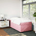 Pat box spring cu saltea, roz, 100x200 cm, catifea - WALTI WALTI