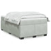Pat box spring cu saltea, gri deschis, 120x190 cm, catifea - WALTI WALTI