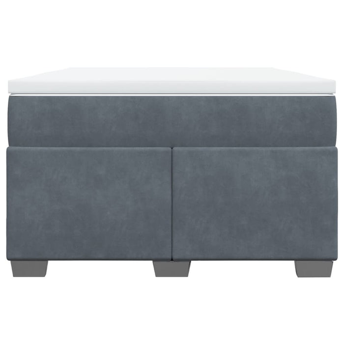 Pat box spring cu saltea, gri închis, 120x190 cm, catifea - WALTI WALTI